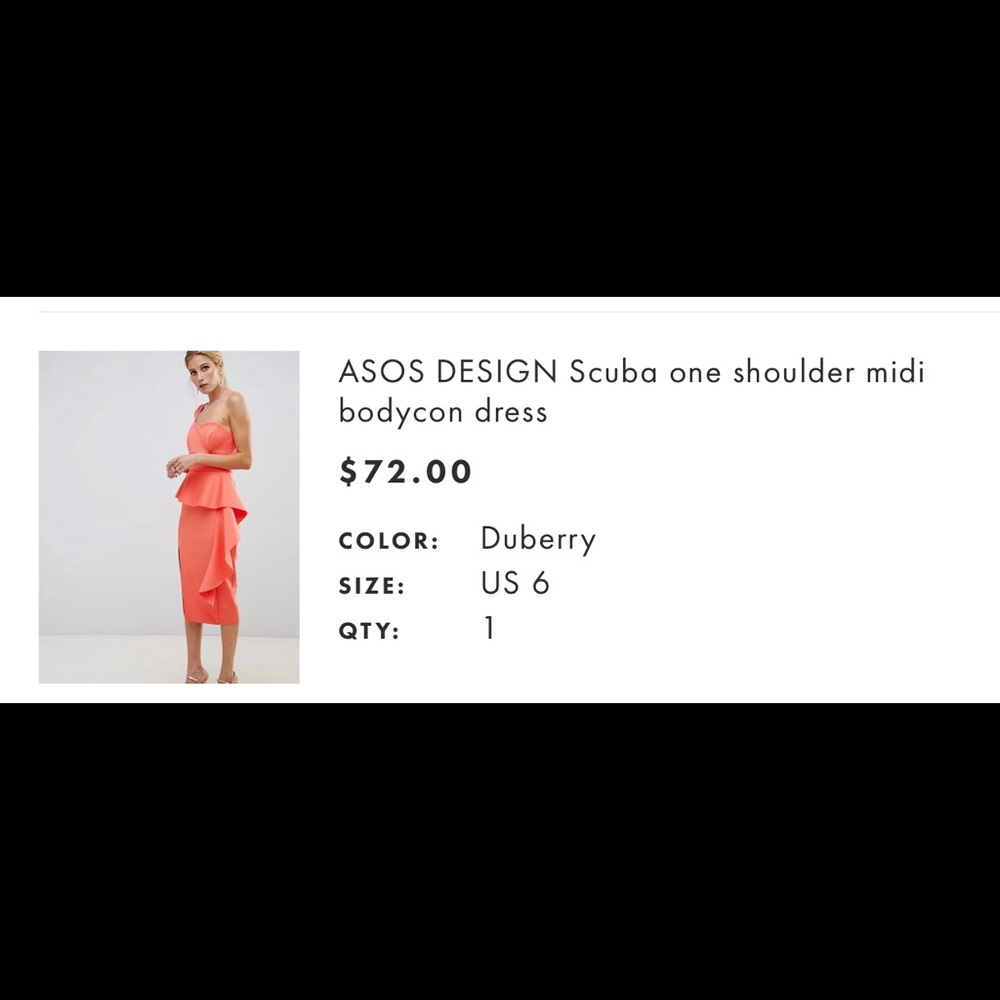 ASOS coral dress